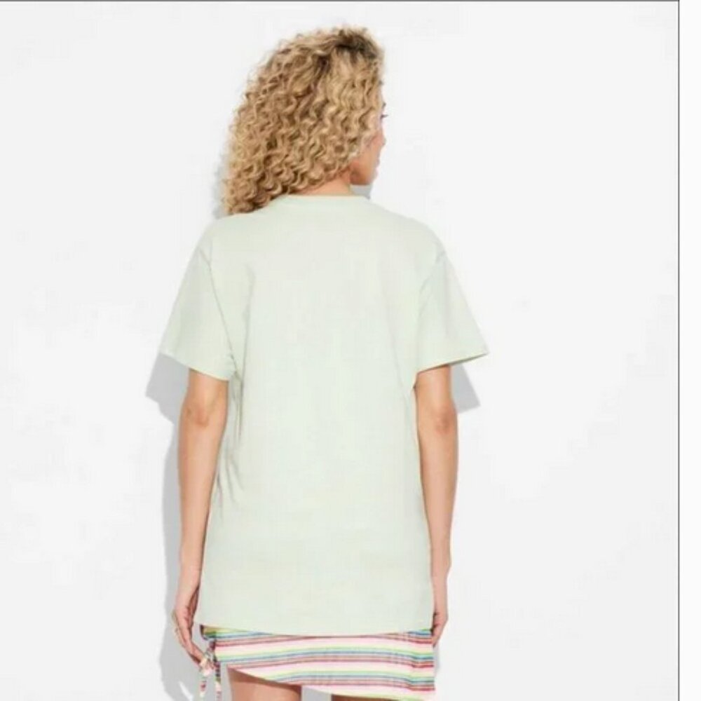Pride Adult The PHLUID Project Short Sleeve 'Peace Sign' T-Shirt - Green M - Picture 3 of 4